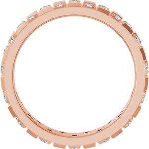 14K Rose 3/8 CTW Lab-Grown Diamond Band