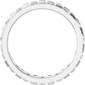 14K White 3/8 CTW Lab-Grown Diamond Band