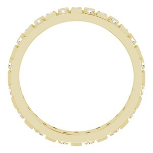 14K Yellow 3/8 CTW Natural Diamond Band