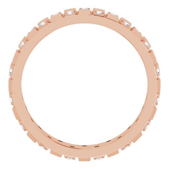 14K Rose 3/8 CTW Natural Diamond Band