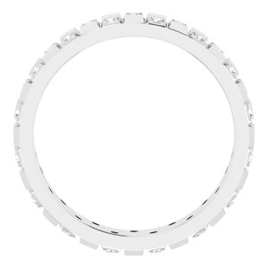 14K White 3/8 CTW Lab-Grown Diamond Band