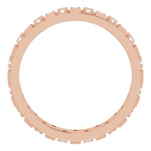 14K Rose 3/8 CTW Natural Diamond Band
