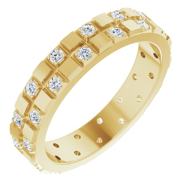 14K Yellow 3/8 CTW Lab-Grown Diamond Band