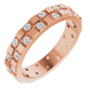 14K Rose 3/8 CTW Lab-Grown Diamond Band