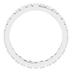 14K White 3/8 CTW Lab-Grown Diamond Band