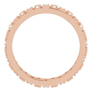 14K Rose 3/8 CTW Lab-Grown Diamond Band