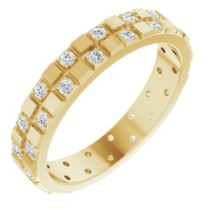 14K Yellow 3/8 CTW Lab-Grown Diamond Band