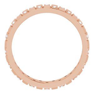 14K Rose 3/8 CTW Lab-Grown Diamond Band