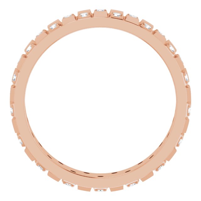 14K Rose 3/8 CTW Lab-Grown Diamond Band