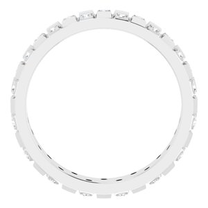 14K White 3/8 CTW Natural Diamond Band
