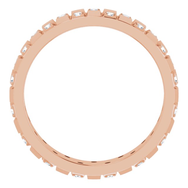 14K Rose 3/8 CTW Lab-Grown Diamond Band