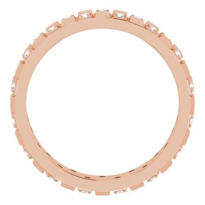 14K Rose 3/8 CTW Lab-Grown Diamond Band