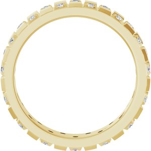 14K Yellow 3/8 CTW Natural Diamond Band