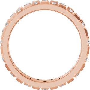 14K Rose 3/8 CTW Natural Diamond Band