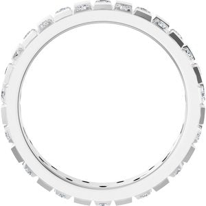 14K White 3/8 CTW Lab-Grown Diamond Band