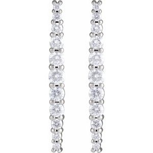 14K White 1/2 CTW Lab-Grown Diamond Earrings