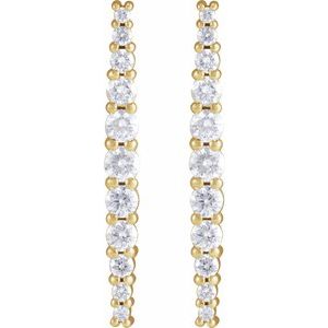 14K Yellow 1/2 CTW Lab-Grown Diamond Earrings