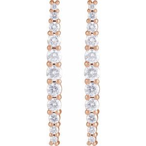 14K Rose 1/2 CTW Lab-Grown Diamond Earrings
