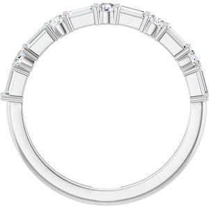 Platinum 3/8 CTW Lab-Grown Diamond Anniversary Band