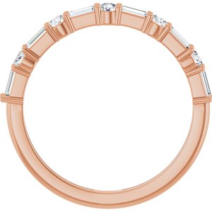 14K Rose 3/8 CTW Lab-Grown Diamond Anniversary Band