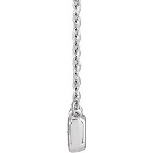 14K White 1/2 CTW Lab-Grown Diamond Adjustable 16-18" Necklace