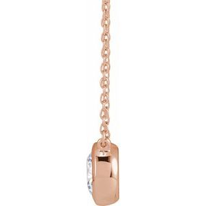 14K Rose 1 CTW Lab-Grown Diamond Adjustable 16-18" Necklace