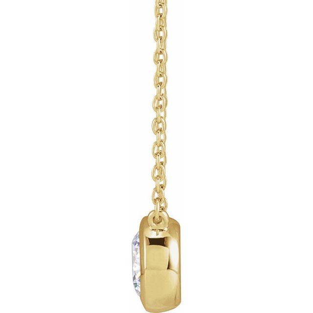 14K Yellow 1 CTW Lab-Grown Diamond Adjustable 16-18" Necklace