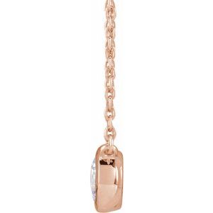 14K Rose 1/2 CTW Lab-Grown Diamond Adjustable 16-18" Necklace