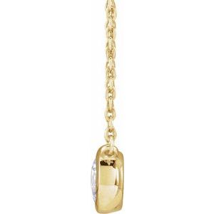 14K Yellow 1/2 CTW Lab-Grown Diamond Adjustable 16-18" Necklace