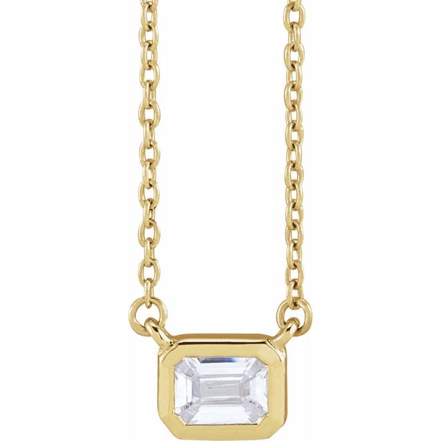 14K Yellow 1/2 CTW Lab-Grown Diamond Adjustable 16-18" Necklace