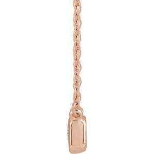 14K Rose 1/2 CTW Lab-Grown Diamond Adjustable 16-18" Necklace