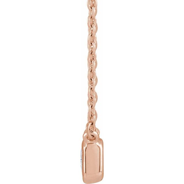 14K Rose 1/2 CTW Lab-Grown Diamond Adjustable 16-18" Necklace