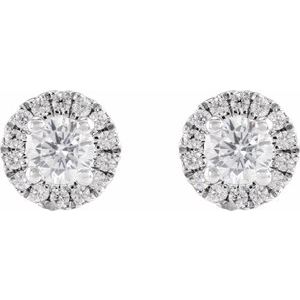 14K White 1/2 CTW Lab-Grown Diamond Stud Earrings