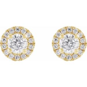 14K Yellow 1/2 CTW Lab-Grown Diamond Stud Earrings