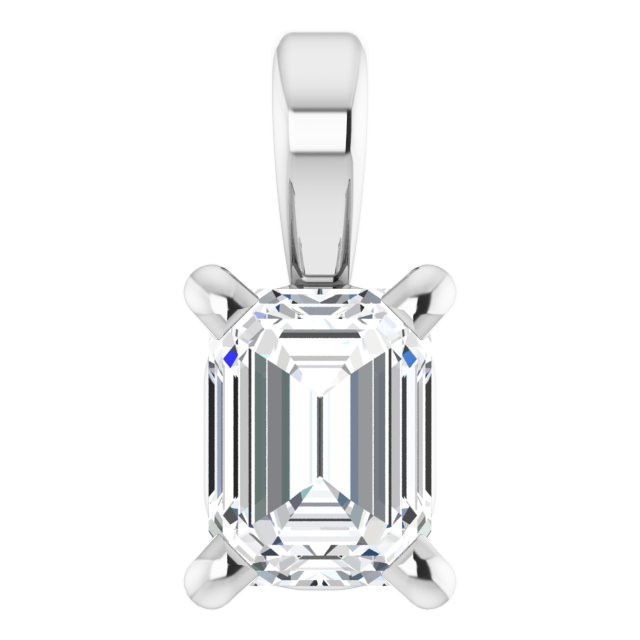 Sterling Silver 1/4 CT Lab-Grown Diamond Pendant