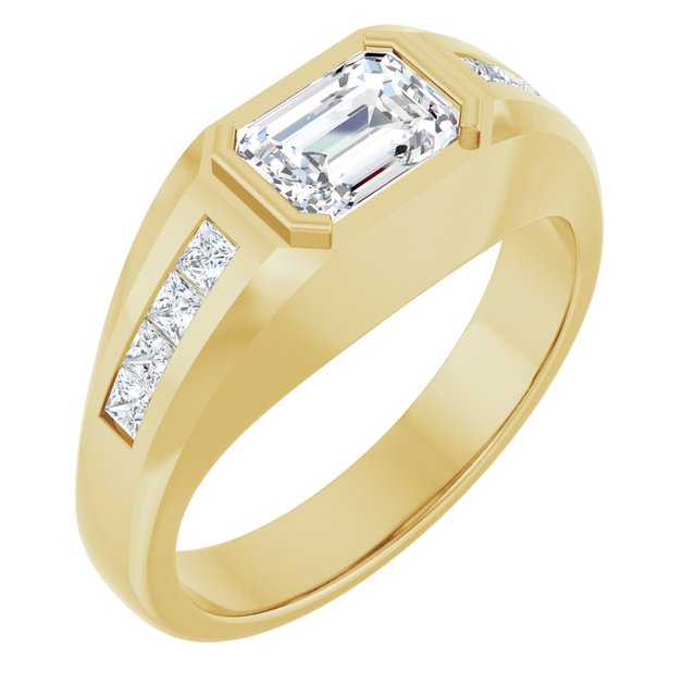 14K Yellow 1 5/8 CTW Lab-Grown Diamond Band