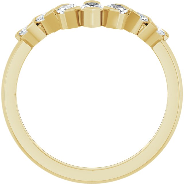 14K Yellow 1/2 CTW Lab-Grown Diamond Contour Band