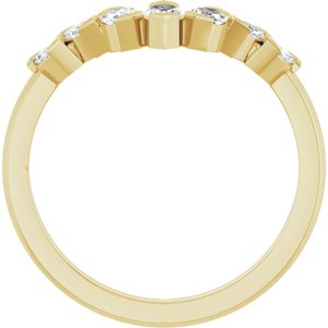 14K Yellow 1/2 CTW Lab-Grown Diamond Contour Band