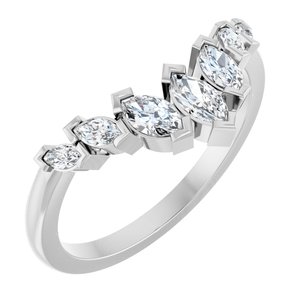 Platinum 1/2 CTW Lab-Grown Diamond Contour Band
