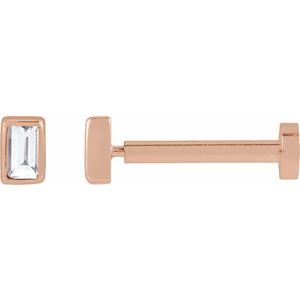 14K Rose .03 CT Lab-Grown Diamond Stud Earring