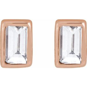 14K Rose .03 CT Lab-Grown Diamond Stud Earring