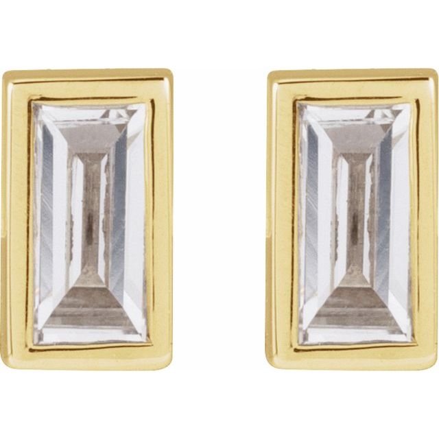 14K Yellow .07 CT Lab-Grown Diamond Stud Earring