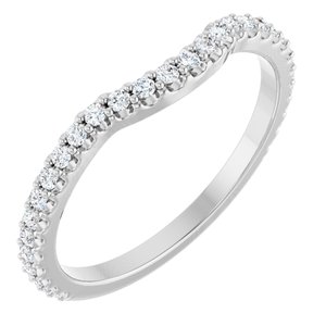Platinum 1/4 CTW Lab-Grown Diamond Contour Band