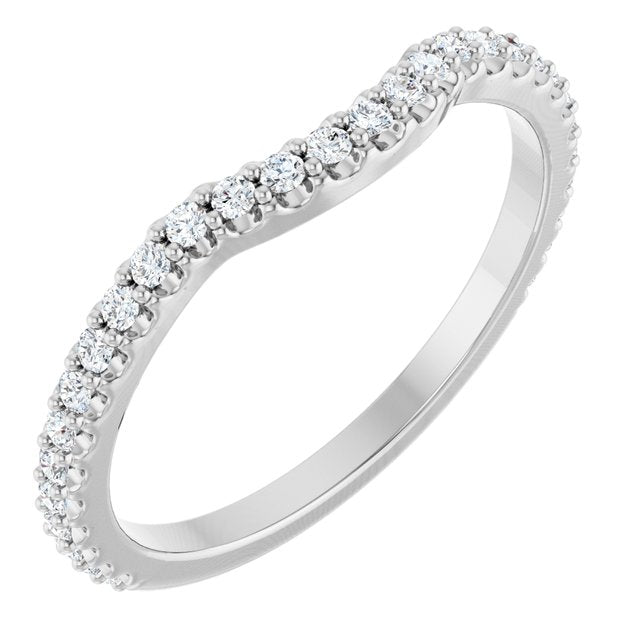 Platinum 1/4 CTW Lab-Grown Diamond Contour Band