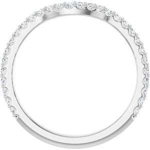 Platinum 1/4 CTW Lab-Grown Diamond Contour Band
