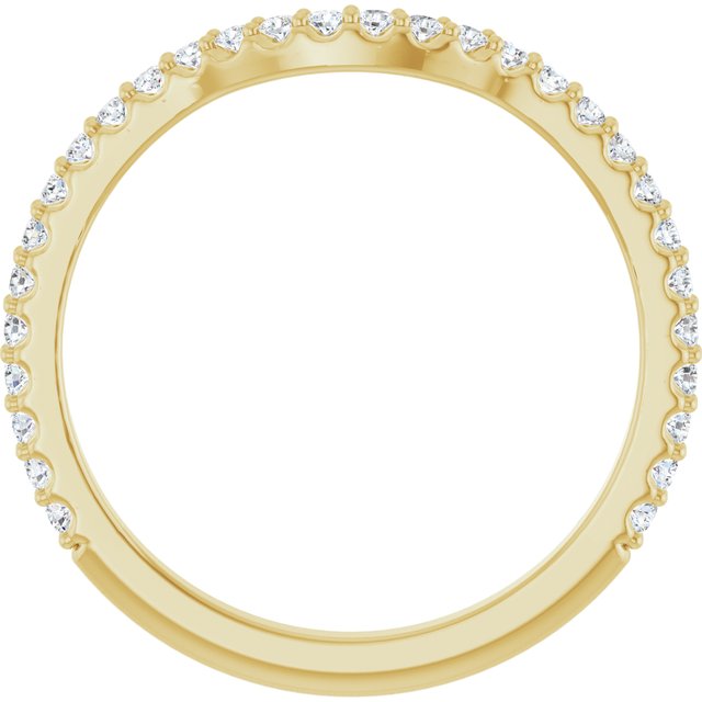 14K Yellow 1/4 CTW Lab-Grown Diamond Contour Band