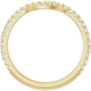 14K Yellow 1/4 CTW Lab-Grown Diamond Contour Band