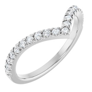 Platinum 1/4 CTW Lab-Grown Diamond Contour Band