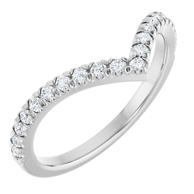 Platinum 1/4 CTW Lab-Grown Diamond Contour Band