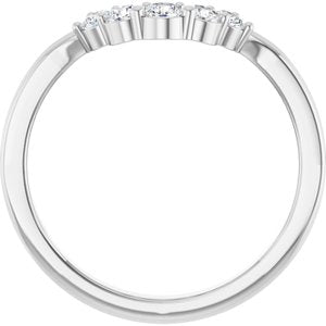 Platinum 1/4 CTW Lab-Grown Diamond Contour Band